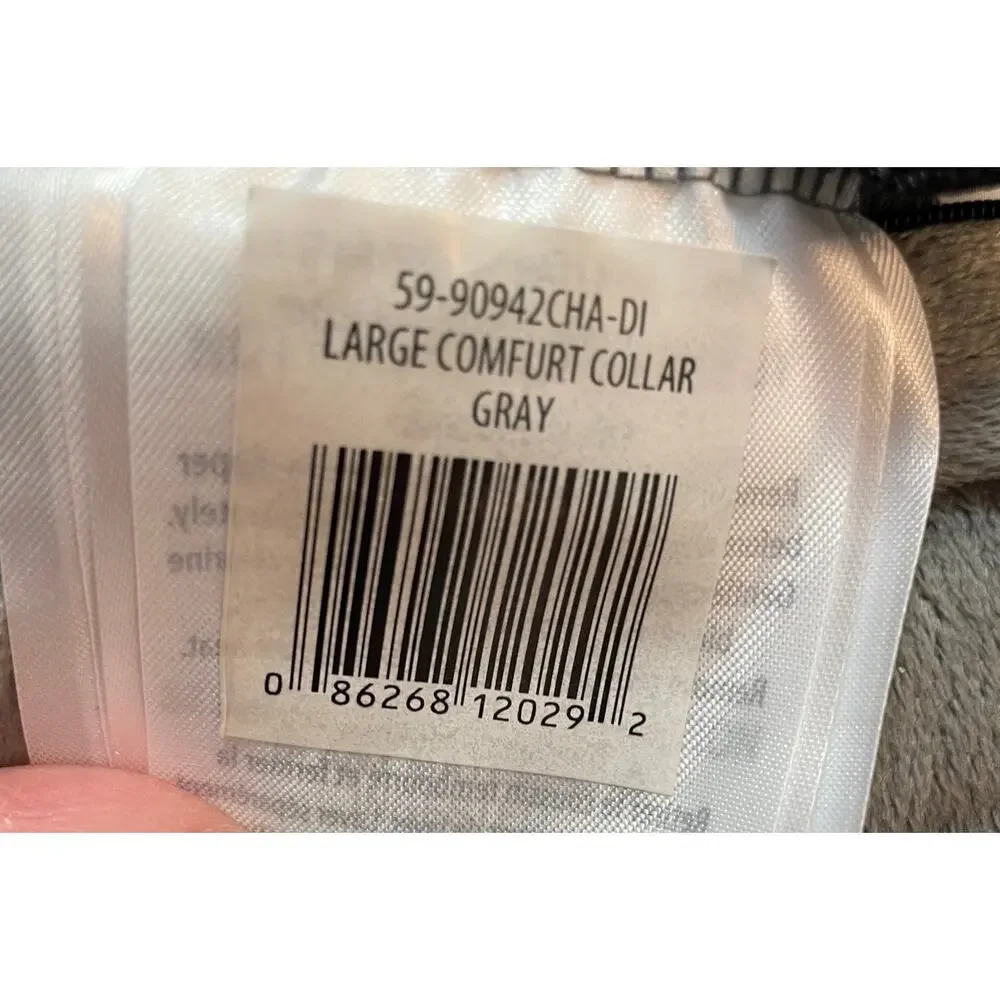 Comfurt Collar Dog Recovery Cone Alternative Soft Foam Gray Size Large 15
